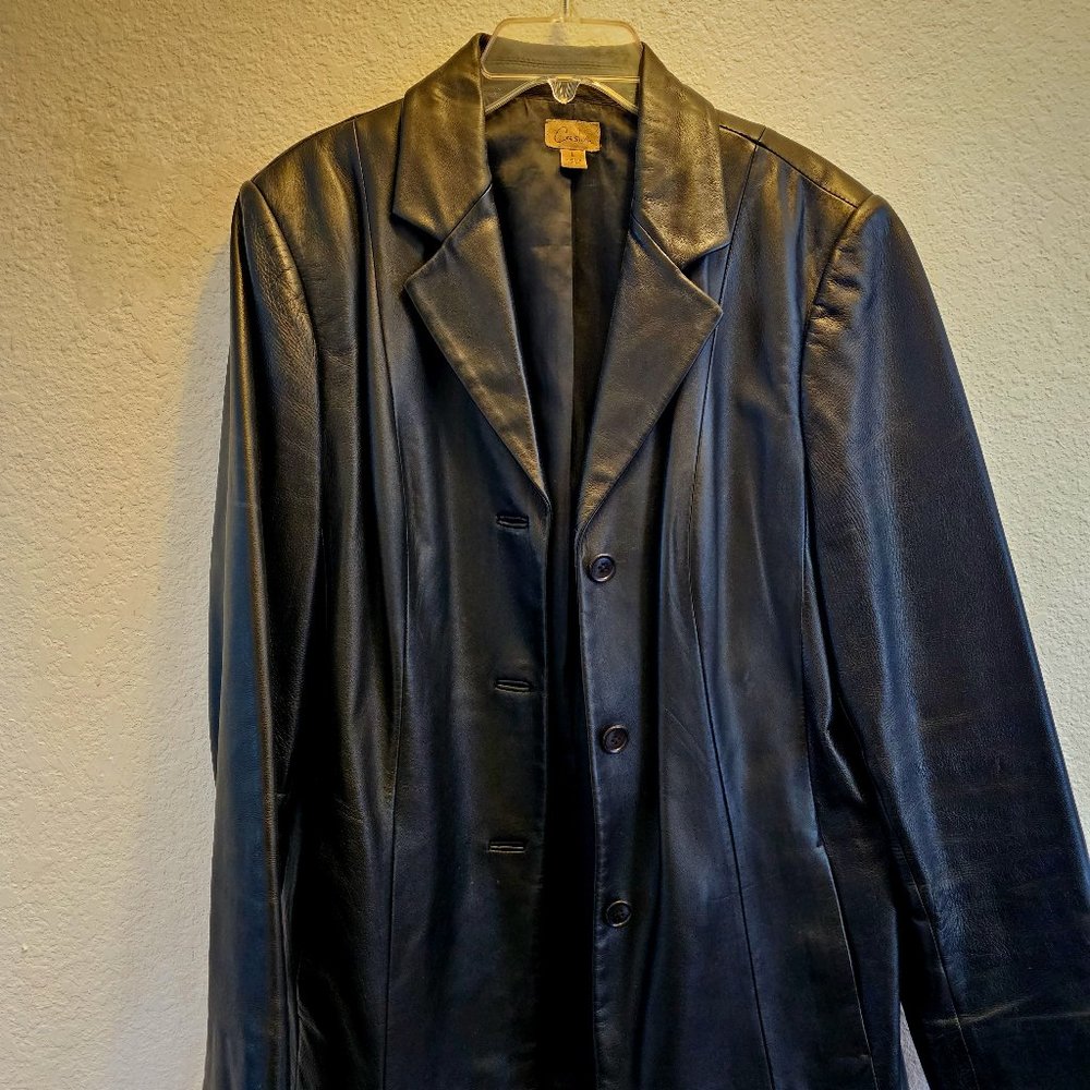 Genuine Leather women's blazer